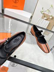 Hermès Lilia ballet flat in Nappa brown - 3