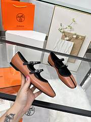 Hermès Lilia ballet flat in Nappa brown - 2