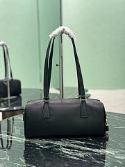 Prada medium leather shoulder bag in black 29x12.5x10cm - 6