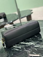 Prada medium leather shoulder bag in black 29x12.5x10cm - 2