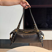 Miu Miu Beau or Aventure shoulder bag in black leather 36cmx20cx15 cm - 1