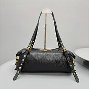 Miu Miu Beau or Aventure shoulder bag in black leather 36cmx20cx15 cm - 4