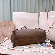 Miu Miu Beau or Aventure shoulder bag in brown leather 36cmx20cx15 cm - 6