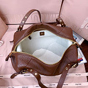 Miu Miu Beau or Aventure shoulder bag in brown leather 36cmx20cx15 cm - 4