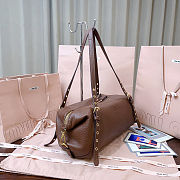Miu Miu Beau or Aventure shoulder bag in brown leather 36cmx20cx15 cm - 2