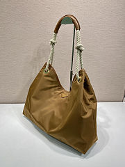 Prada Mariner large Re-Nylon shoulder bag in the brown color 48x39x14cm - 4