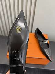 Hermès Kelly ballet flats in calfskin leather in black color - 6