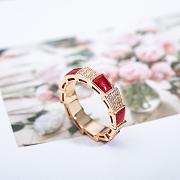 Bvlgari Serpenti Viper 18K Rose Gold, Diamond & Carnelian Ring - 5