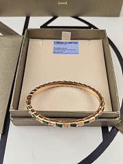 Bvlgari Serpenti Viper Bracelet rose gold with malachite and diamond  - 5