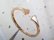 BVLGARI Follow Diva's Dream Diamond & Mother-of-Pearl Bangle Bracelet in 18kt Rose Gold - 2