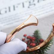 BVLGARI Follow Diva's Dream Diamond & Mother-of-Pearl Bangle Bracelet in 18kt Rose Gold - 4