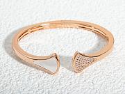 BVLGARI Follow Diva's Dream Diamond & Mother-of-Pearl Bangle Bracelet in 18kt Rose Gold - 3