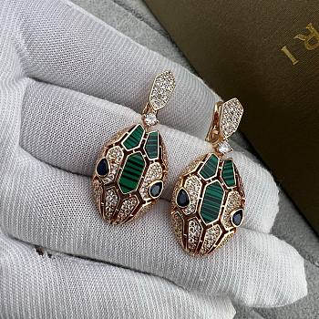 Bvlgari Serpenti drop earrings in 18k rose gold 