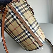 Burberry Small Check Coated Canvas Bucket Bag with a signature TB monogram plaque 16 x 26 x 26cm - 6