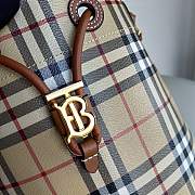 Burberry Small Check Coated Canvas Bucket Bag with a signature TB monogram plaque 16 x 26 x 26cm - 3