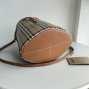 Burberry Small Check Coated Canvas Bucket Bag with a signature TB monogram plaque 16 x 26 x 26cm - 2