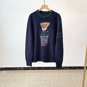 Polo Ralph Lauren Polo Bear wool blend sweater navy blue