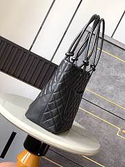 Chanel Cambon line Tote Bag in full Black color 24X20X8cm - 4