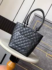 Chanel Cambon line Tote Bag in full Black color 24X20X8cm - 2