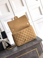 Chanel Mini Flap Bag in dark beige suede calfskin with gold-tone metal hardware 14x20x6 cm - 6