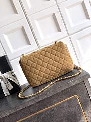 Chanel Mini Flap Bag in dark beige suede calfskin with gold-tone metal hardware 14x20x6 cm - 5