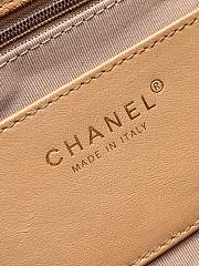 Chanel Mini Flap Bag in dark beige suede calfskin with gold-tone metal hardware 14x20x6 cm - 4