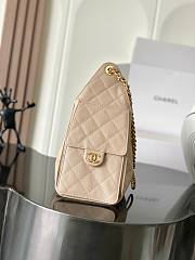 Chanel 25 Small Hobo Handbag in light beige 30*26*14cm. - 6