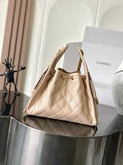 Chanel 25 Small Hobo Handbag in light beige 30*26*14cm. - 5