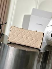 Chanel 25 Small Hobo Handbag in light beige 30*26*14cm. - 3