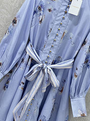 Zimmermann Hypnotic floral-print linen mini dress blue color  - 6