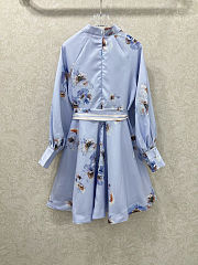 Zimmermann Hypnotic floral-print linen mini dress blue color  - 3