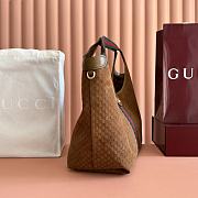 Gucci Giglio large tote bag in GG suede in brown color 60x47x16 cm - 6