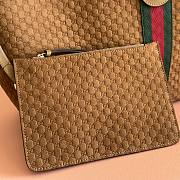 Gucci Giglio large tote bag in GG suede in brown color 60x47x16 cm - 5