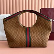 Gucci Giglio large tote bag in GG suede in brown color 60x47x16 cm - 3