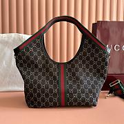 Gucci Giglio large tote bag in black GG denim 50x 47x14cm  - 4