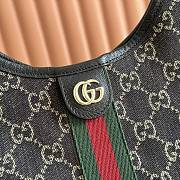 Gucci Giglio large tote bag in black GG denim 50x 47x14cm  - 2