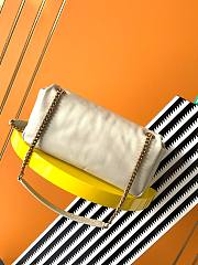 Saint Laurent Calypso shoulder bag in white leather 26×14×7cm. - 4