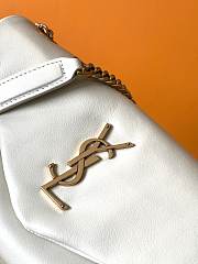 Saint Laurent Calypso shoulder bag in white leather 26×14×7cm. - 2