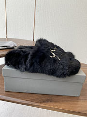 Balenciaga mink slippers in black color - 6