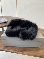 Balenciaga mink slippers in black color - 5