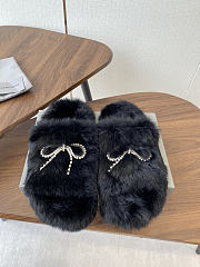 Balenciaga mink slippers in black color - 2