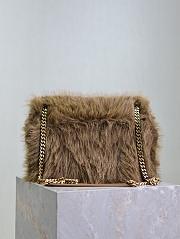 Saint Laurent Niki shoulder bag in brown feathers 28×20×8.5cm - 4
