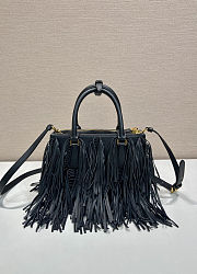 Prada Galleria small leather bag with fringe 24.5x18.5x11cm - 6