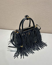 Prada Galleria small leather bag with fringe 24.5x18.5x11cm - 2