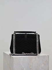 Saint Laurent Suede Fringe College Shoulder Bag 24x17x6cm - 6