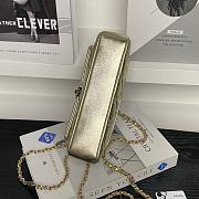Chanel mini flap bag in gold metallic leather 11×20×5.5cm - 2