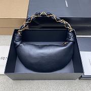 Saint Laurent Amalia hobo bag in black lambskin 19x13x10cm - 1