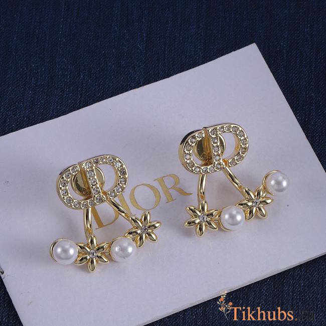 Dior Petit CD Daisy Earrings - 1