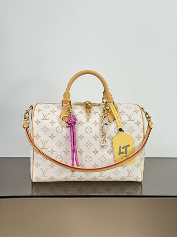 Louis Vuitton Monogram Dune Lucky Speedy Soft 30 bag in pink 30x21x17cm