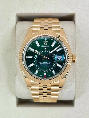 Rolex Sky-Dweller with the green dial 